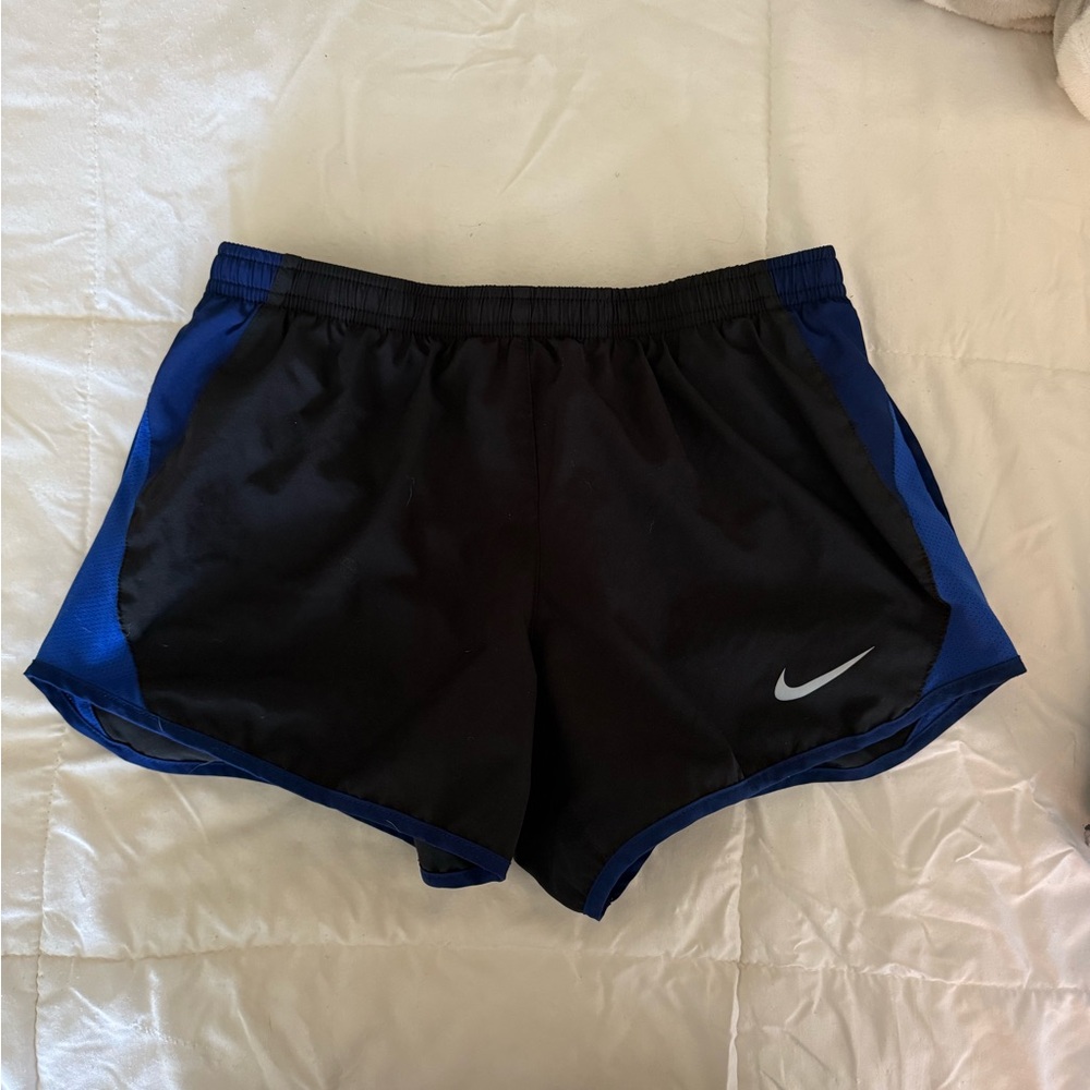 Nike Women's Black and Blue Running Shorts